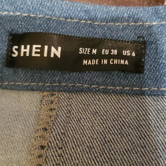 Denim Colorblock Coat - Picture 3 of 7